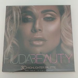Huda Beauty 3D Highlighter Palette, Pink Sands